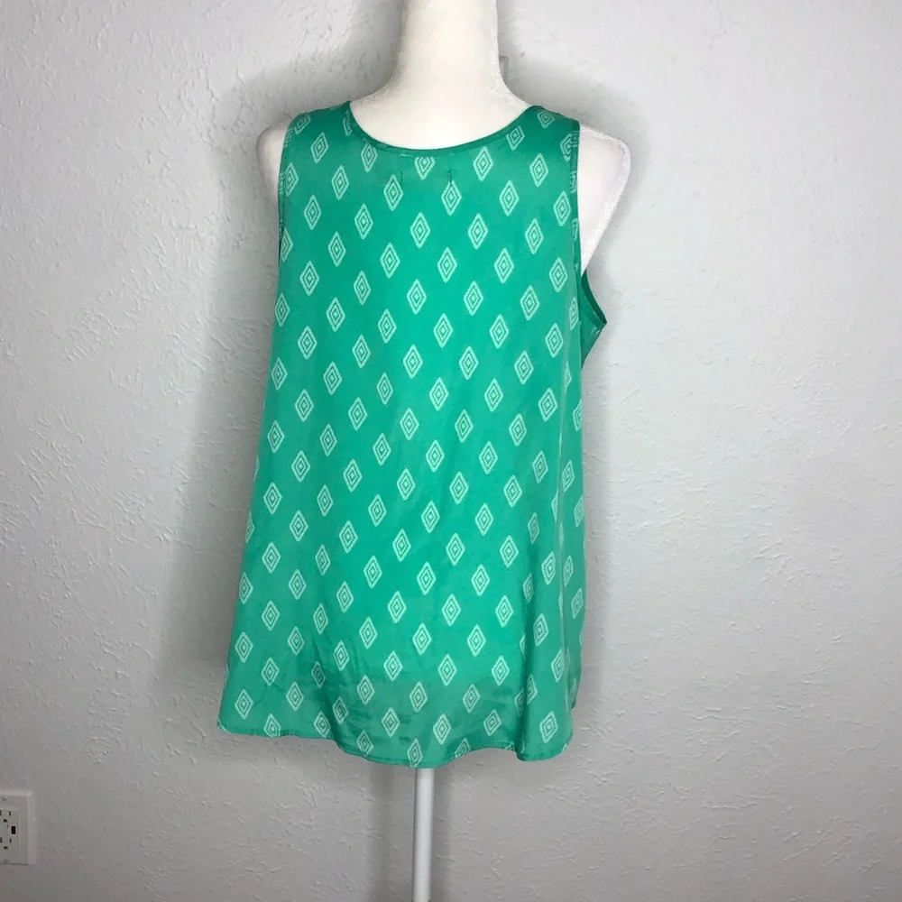 Mint Green Patterned Tank Top - Picture 5 of 15